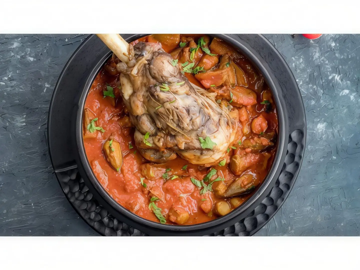 Oven Baked Lamb Shank Tagine