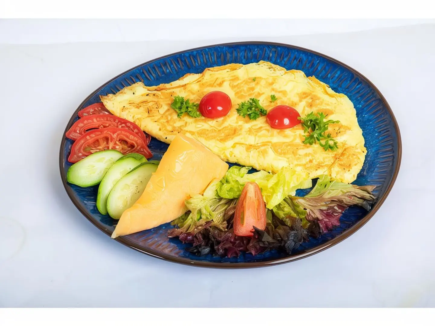 بيض اوملت بالخضار