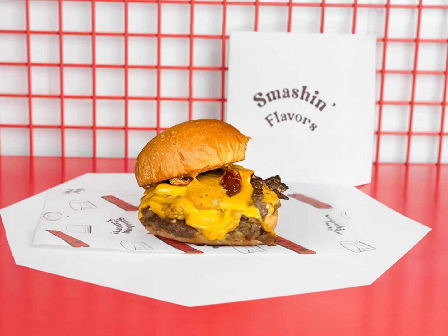 Flaming Smash Burger