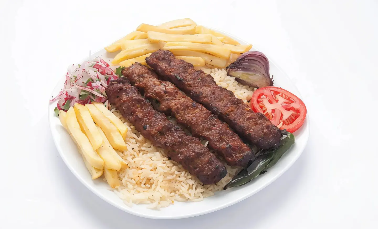 نفر كباب لحم مع الارز