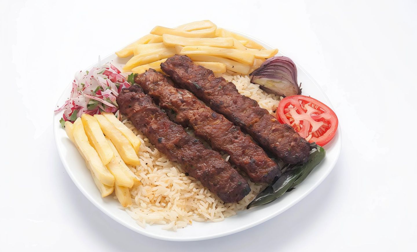 نفر كباب لحم مع الارز