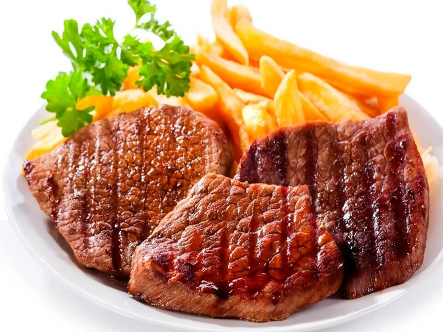نص كيلو لحم استيك مشوي
