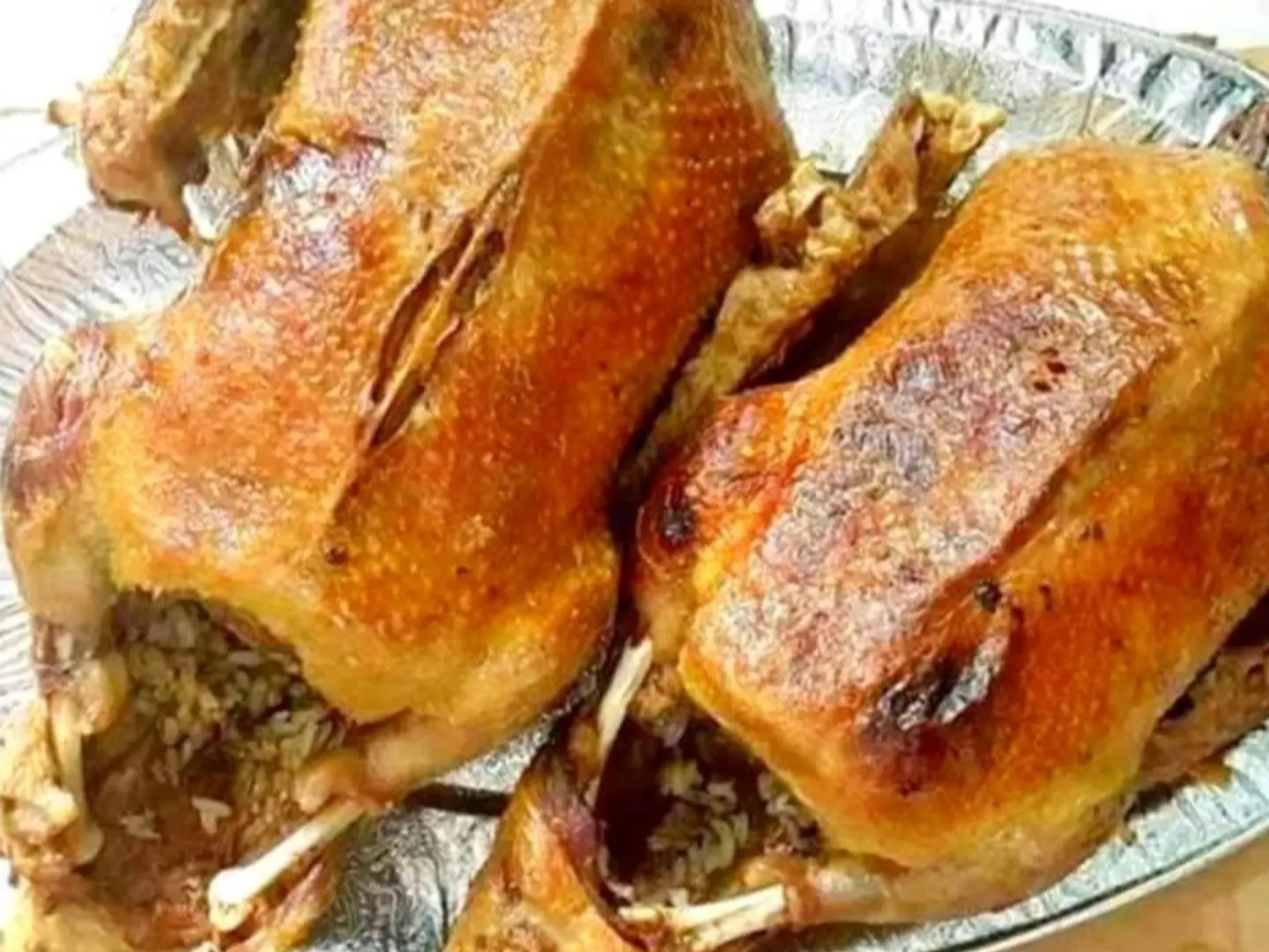 نص بطة- ملوخية - ارز شعرية - سلطة
