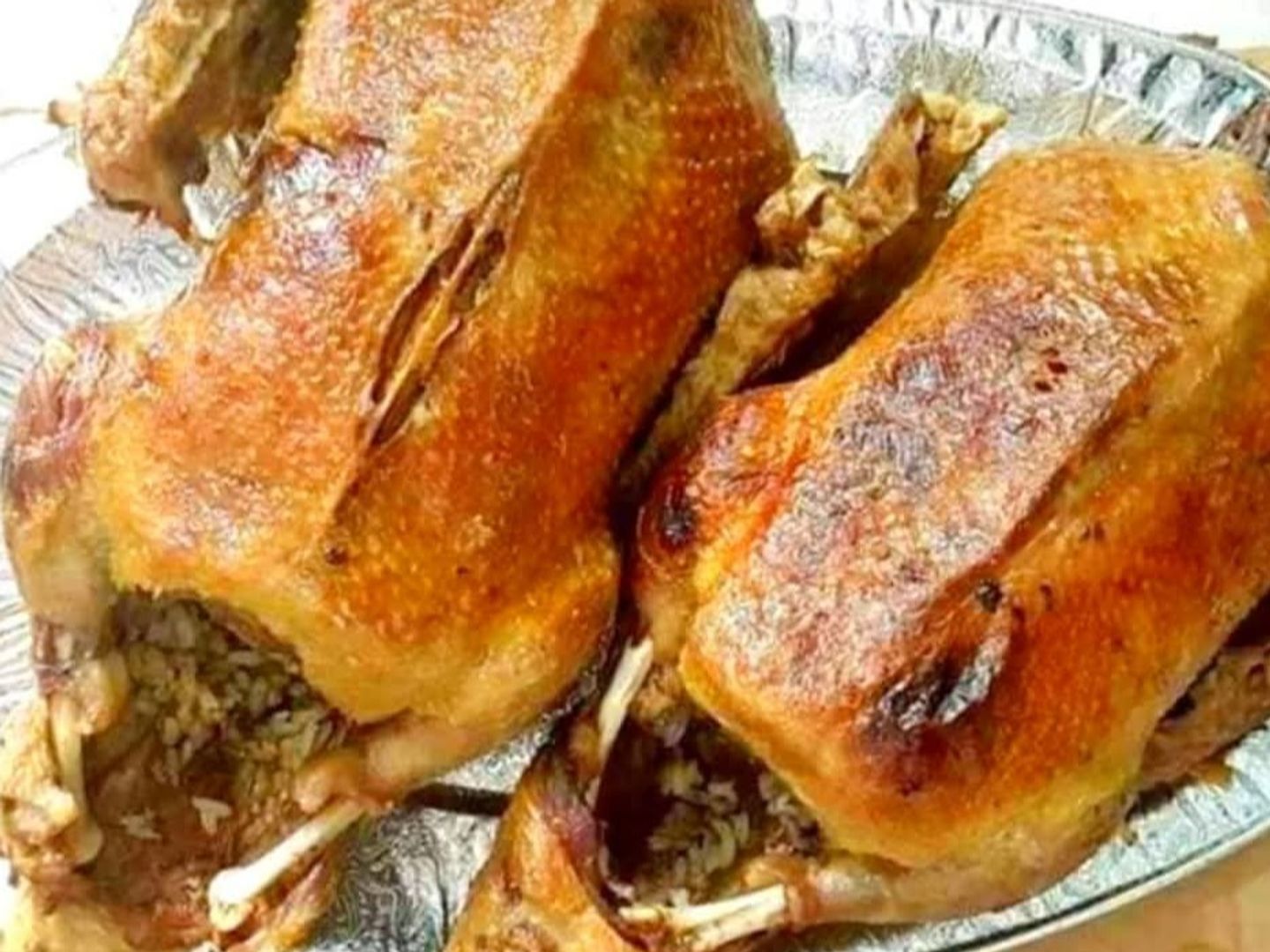 نص بطة- ملوخية - ارز شعرية - سلطة