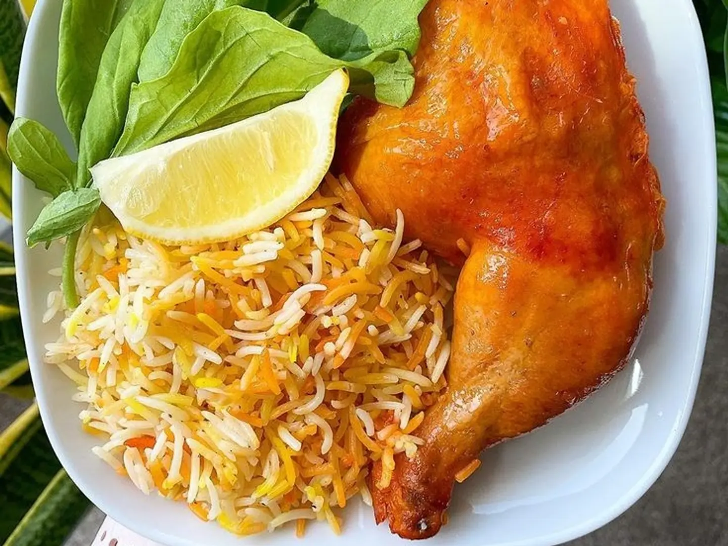 ربع حبة -سلطة - ارز - خضار مشكل