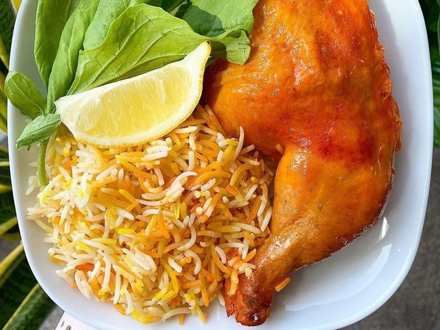 ربع حبة -سلطة - ارز - خضار مشكل