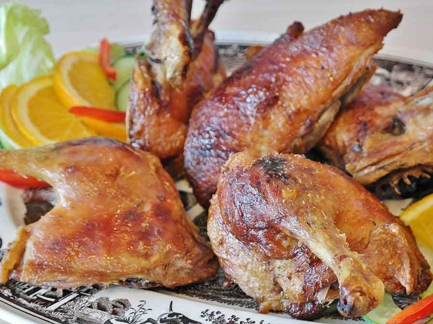 ربع ورك بطة - ارز بالشعرية - سلطة