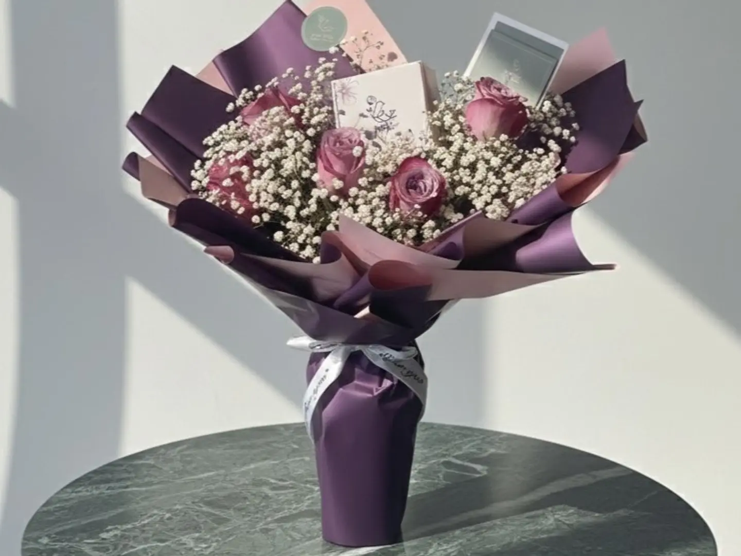 Magic Gypsophila Bouquet With Fayruz Chocolate
