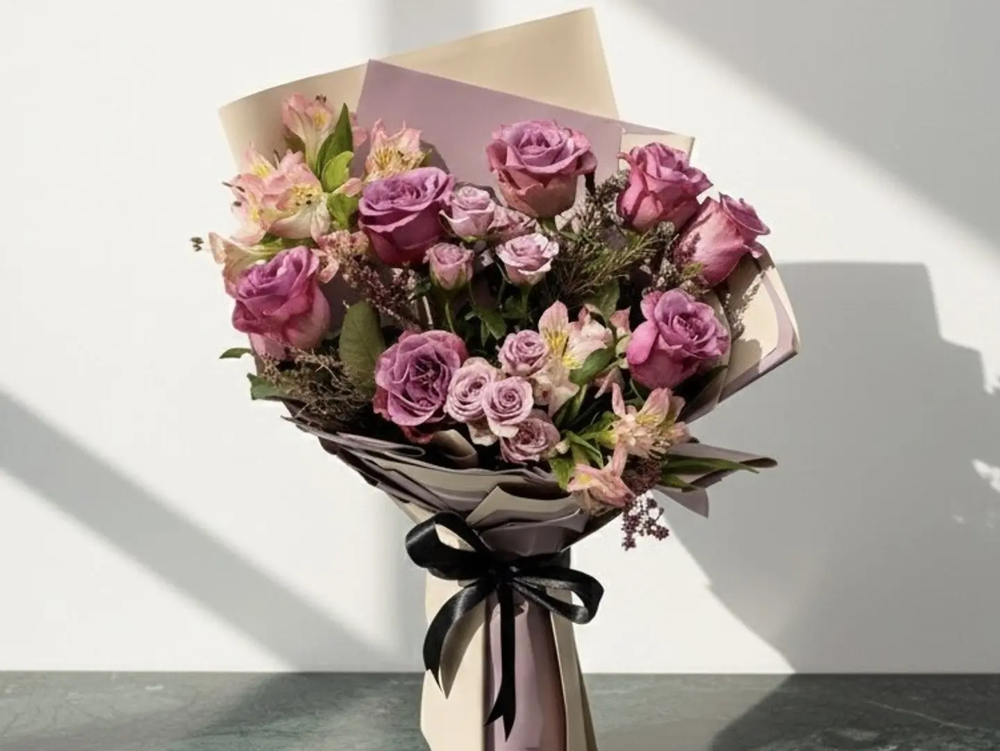 Roa Purple Flower Bouquet