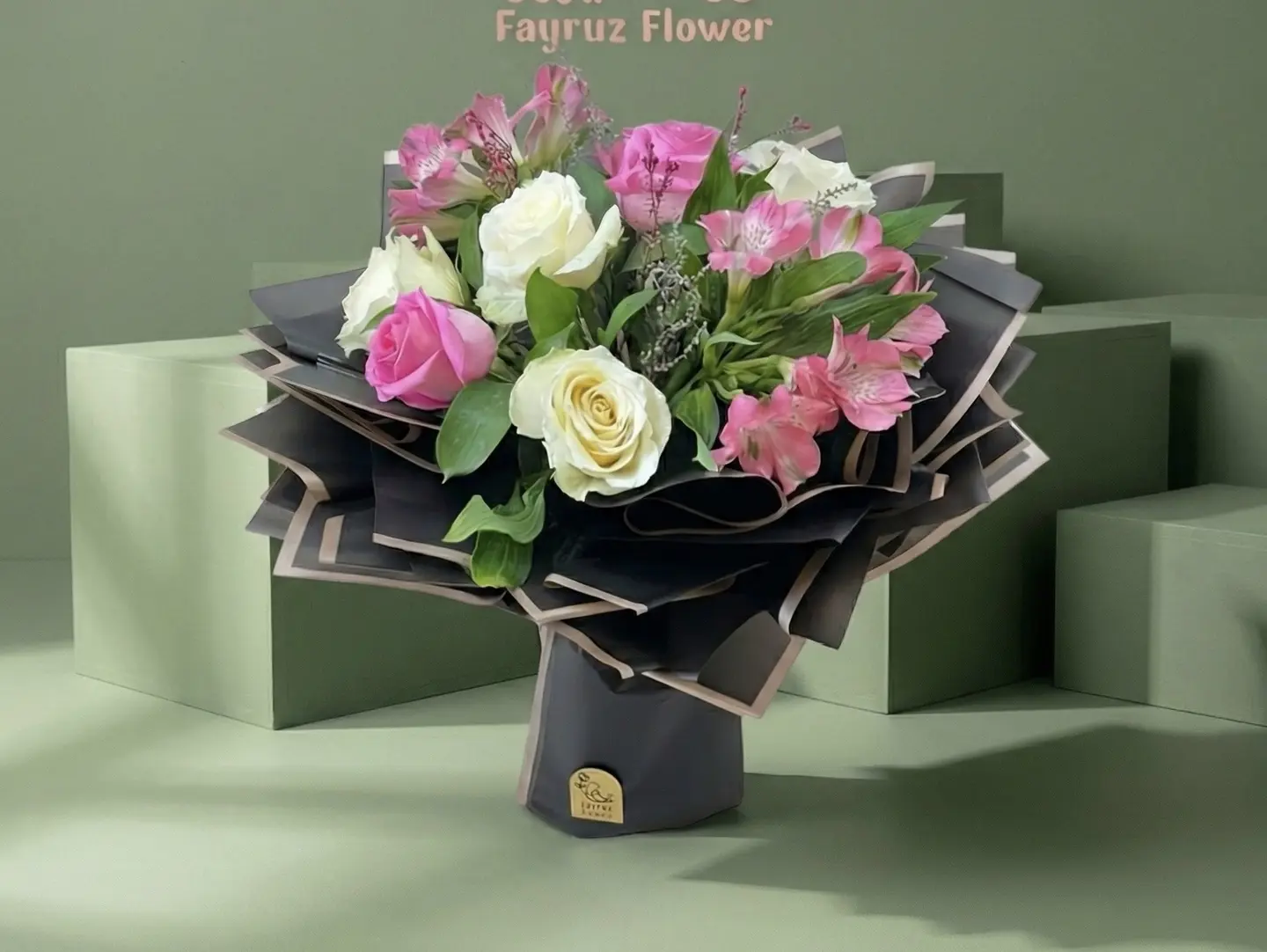 Circular Colorful Flower Bouquet