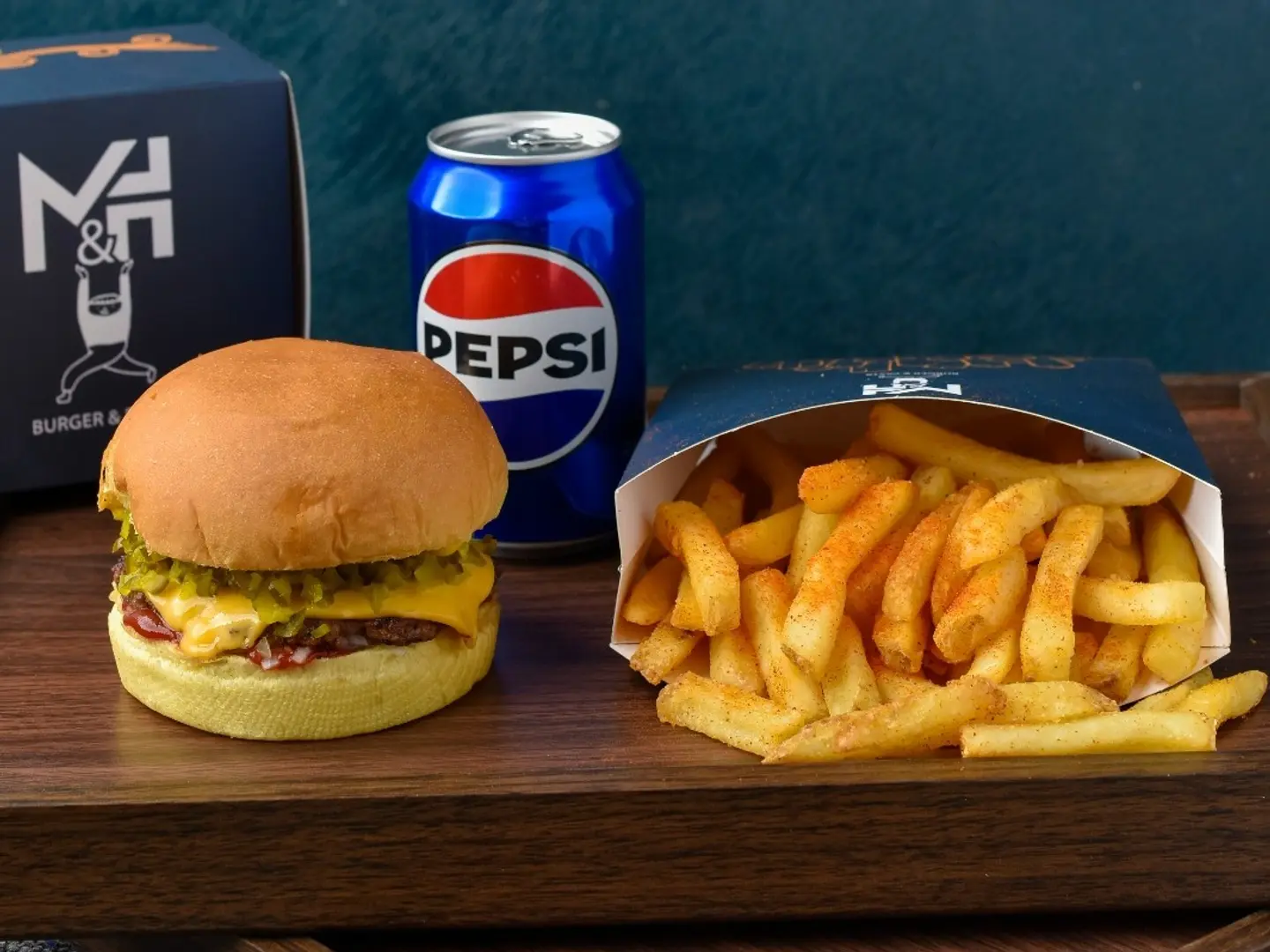 Classic Beef Burger With Fries & Drink