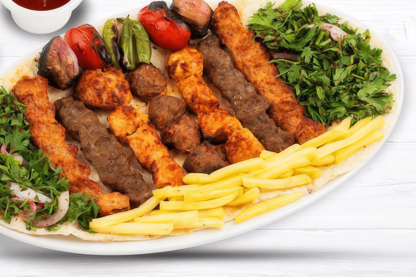 طبق مشوي شخصين ٦ اسياخ