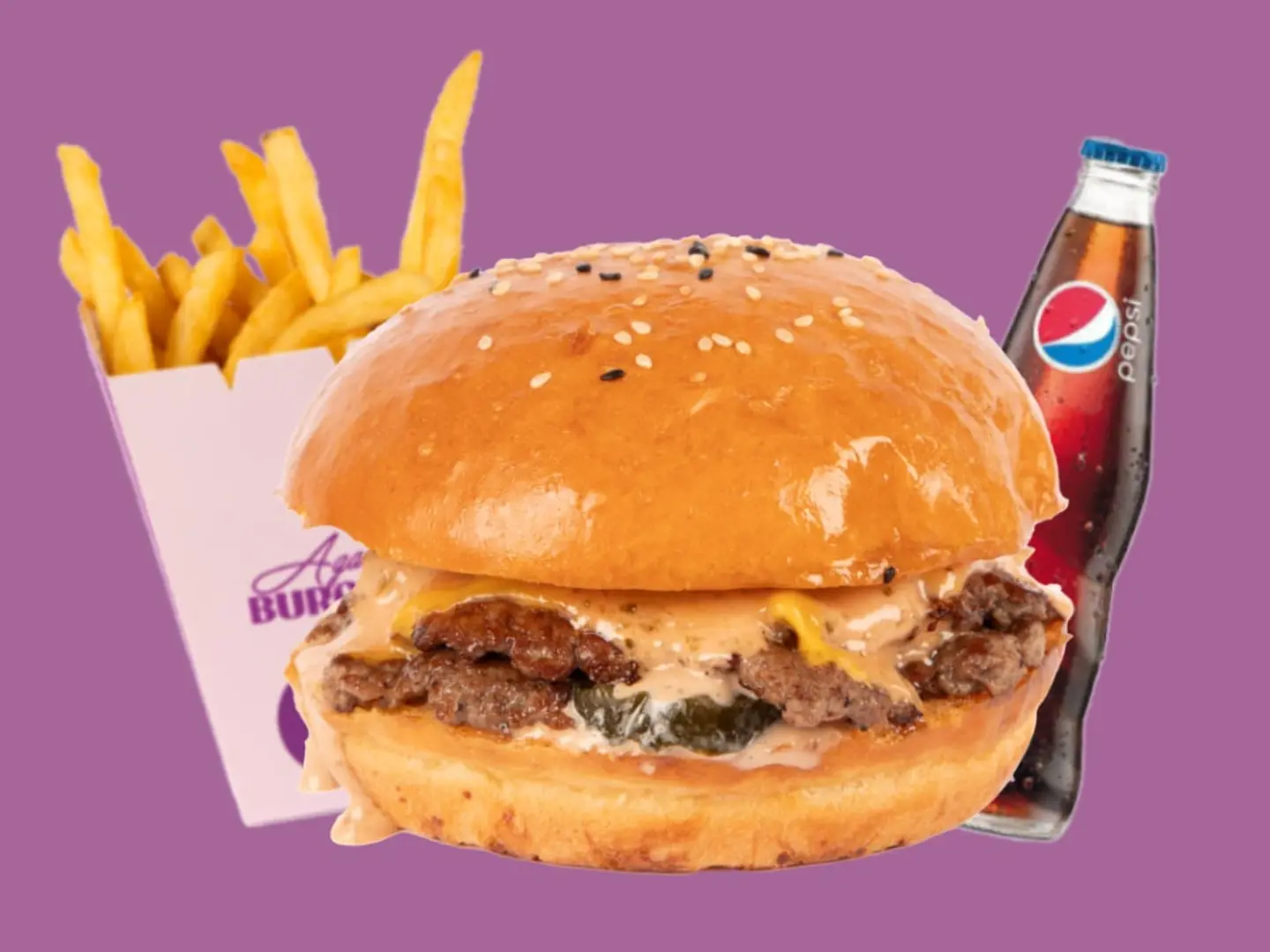 وجبة برجر لحم كلاسيك