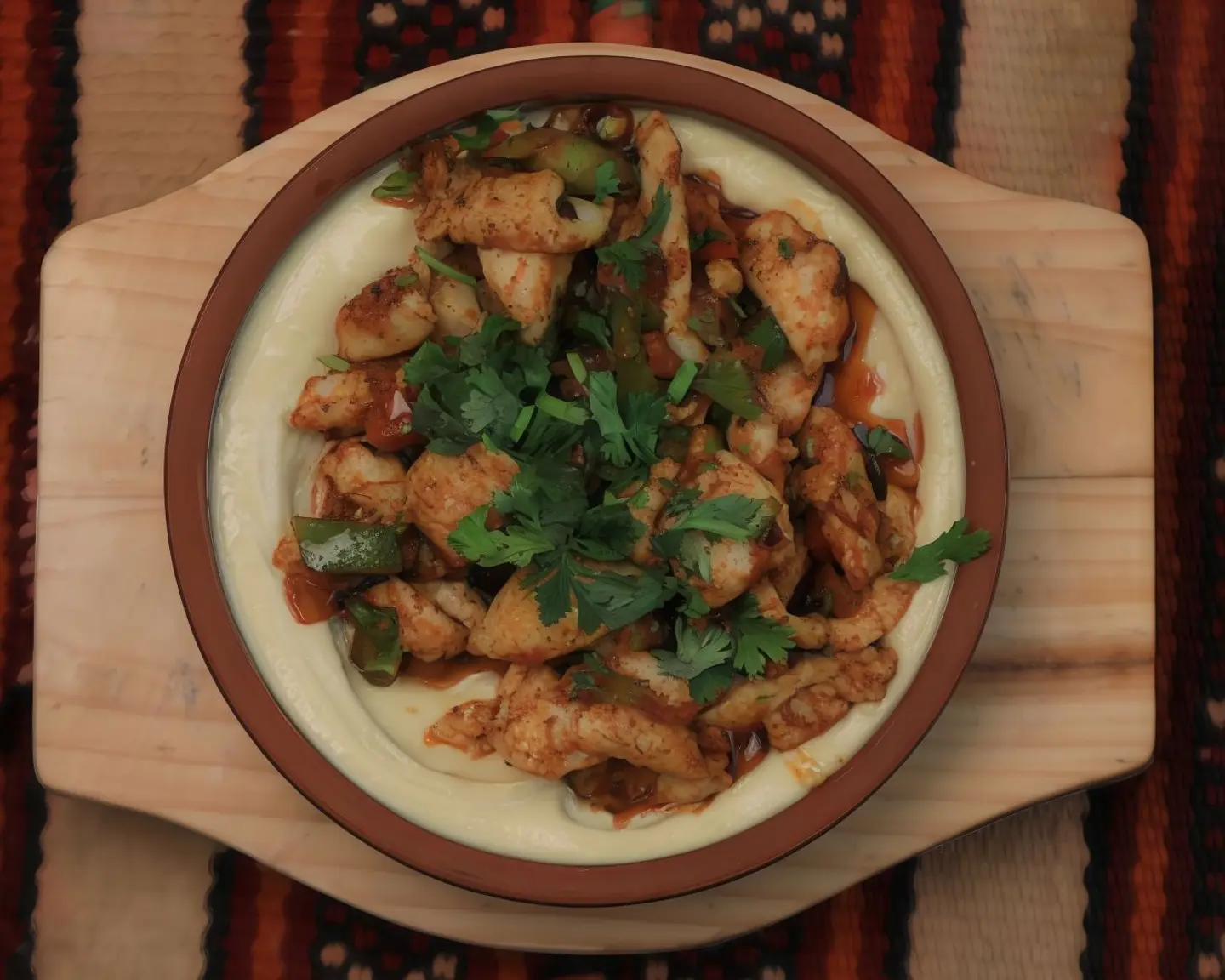 طبق حمص مع دجاج