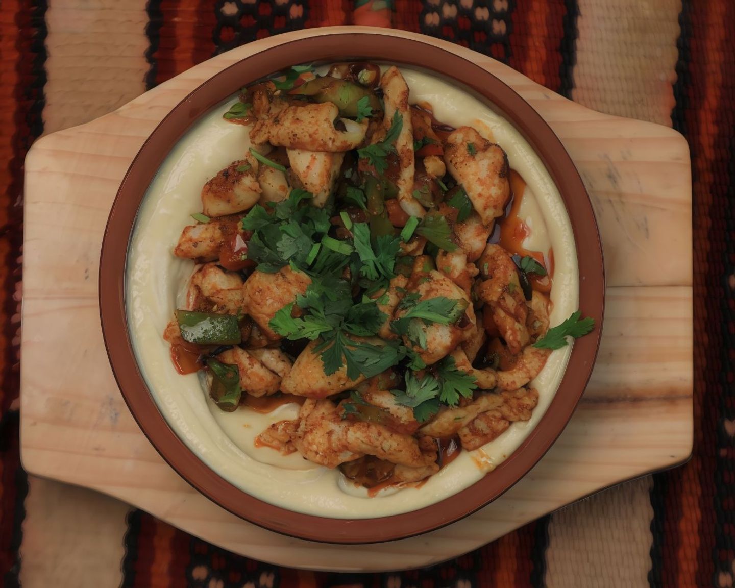 طبق حمص مع دجاج