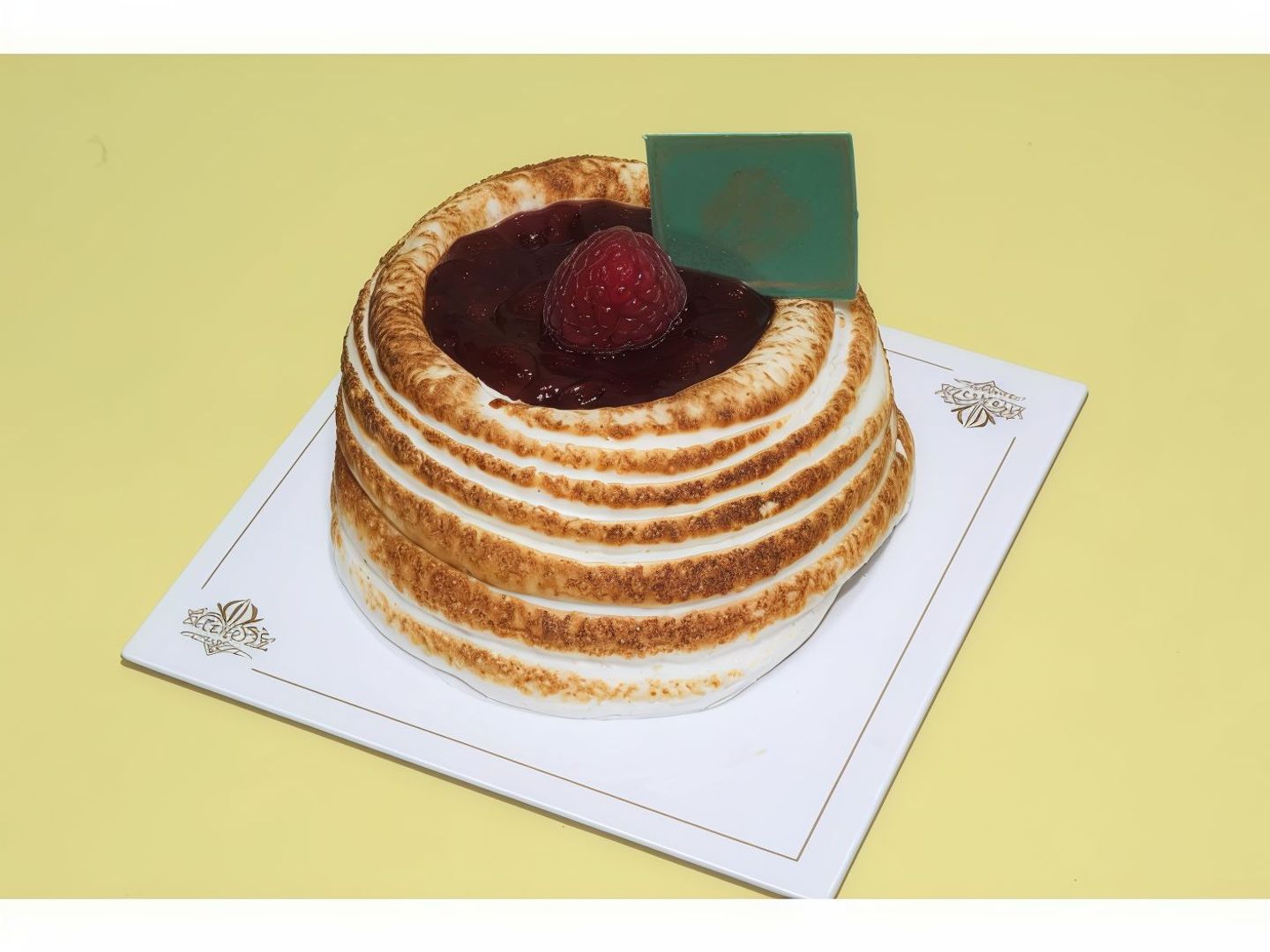 Baked Meringue Cheesecake Piece