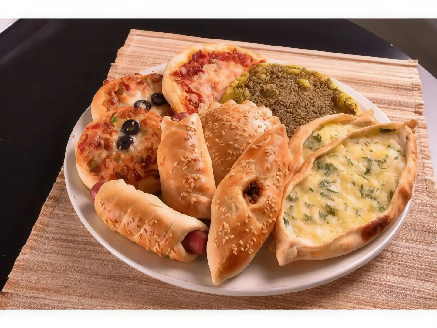 صجن فطائر مشكل وسط