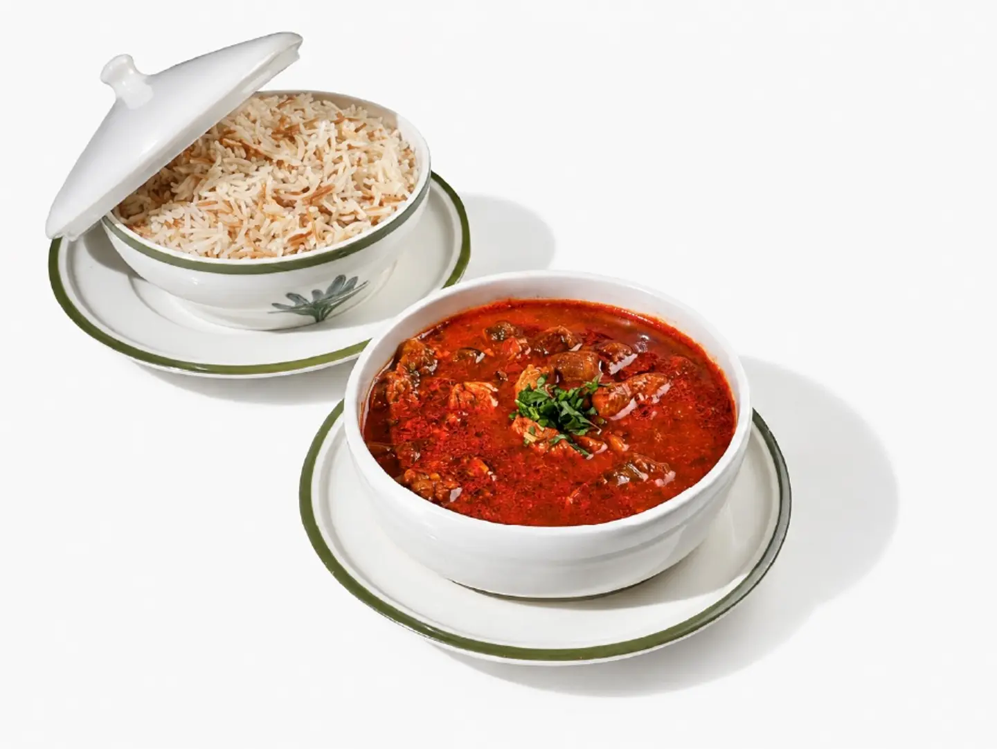 Okra With Meat And Vermicelli Rice
