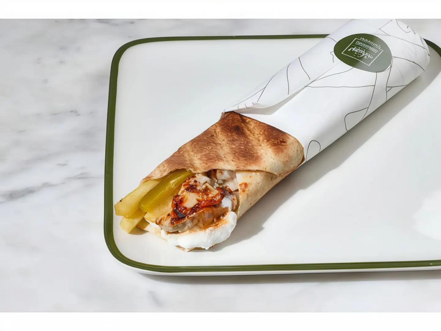 ساندوتش شيش طاووق حار