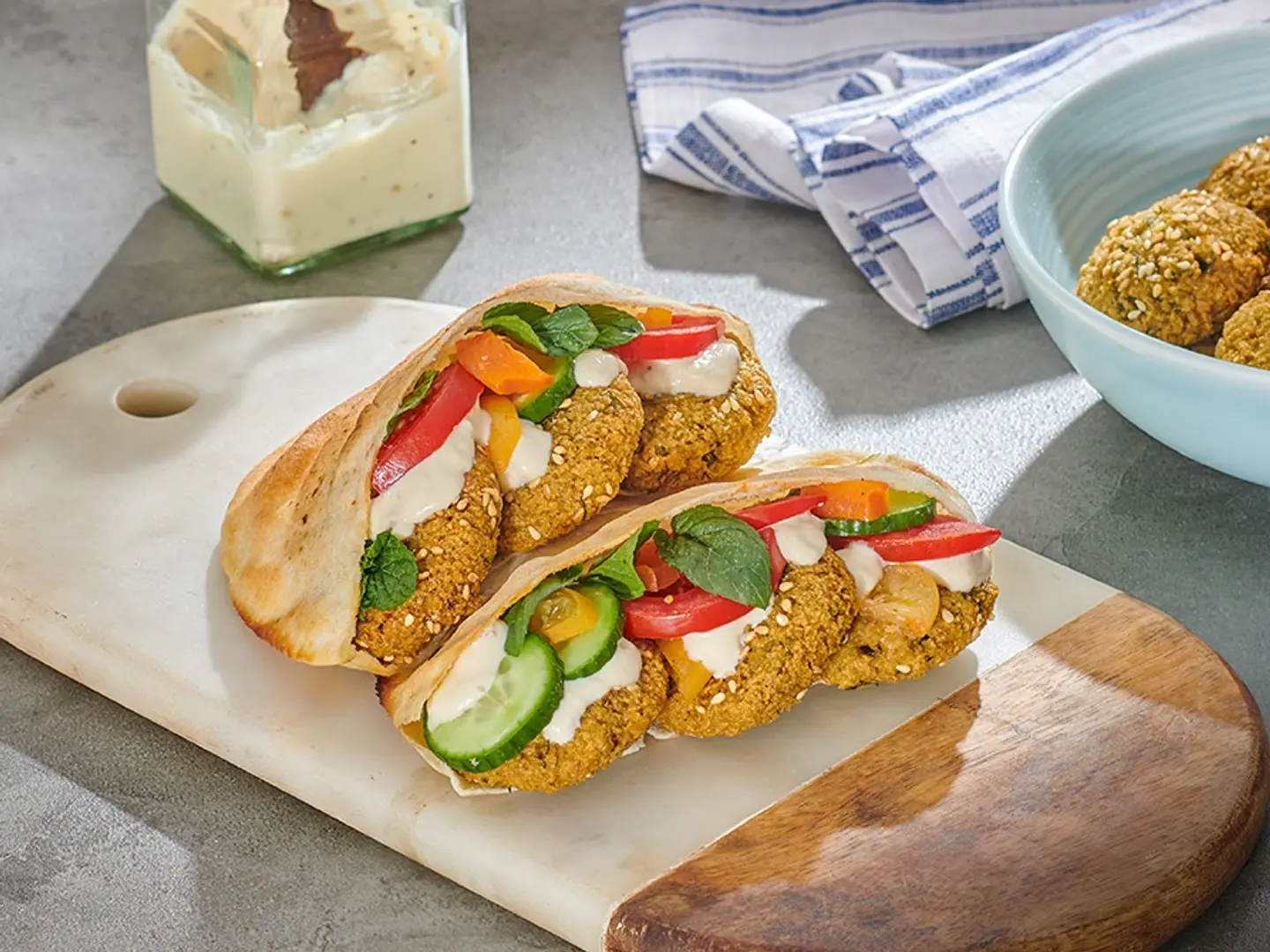 Egyptian Bread Falafel