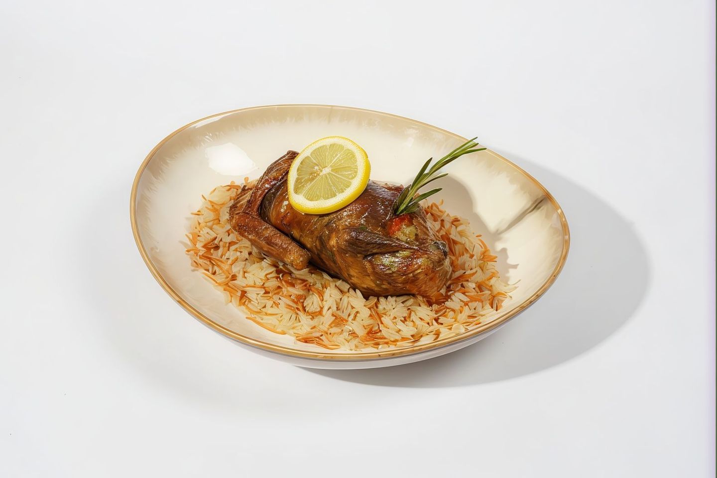 Green Wheat Stuffed Pigeon
