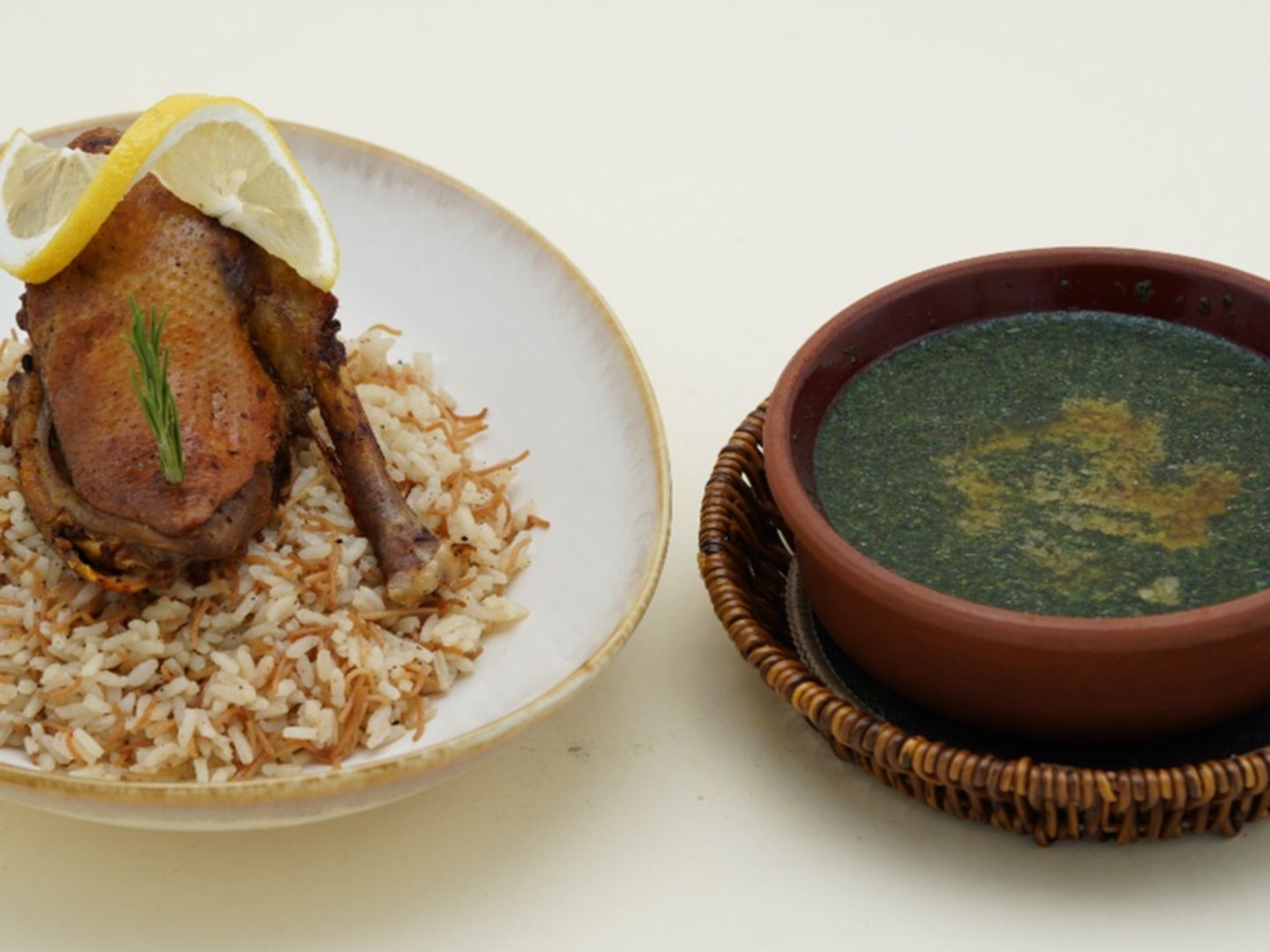 Duck With Rice And Molokhia