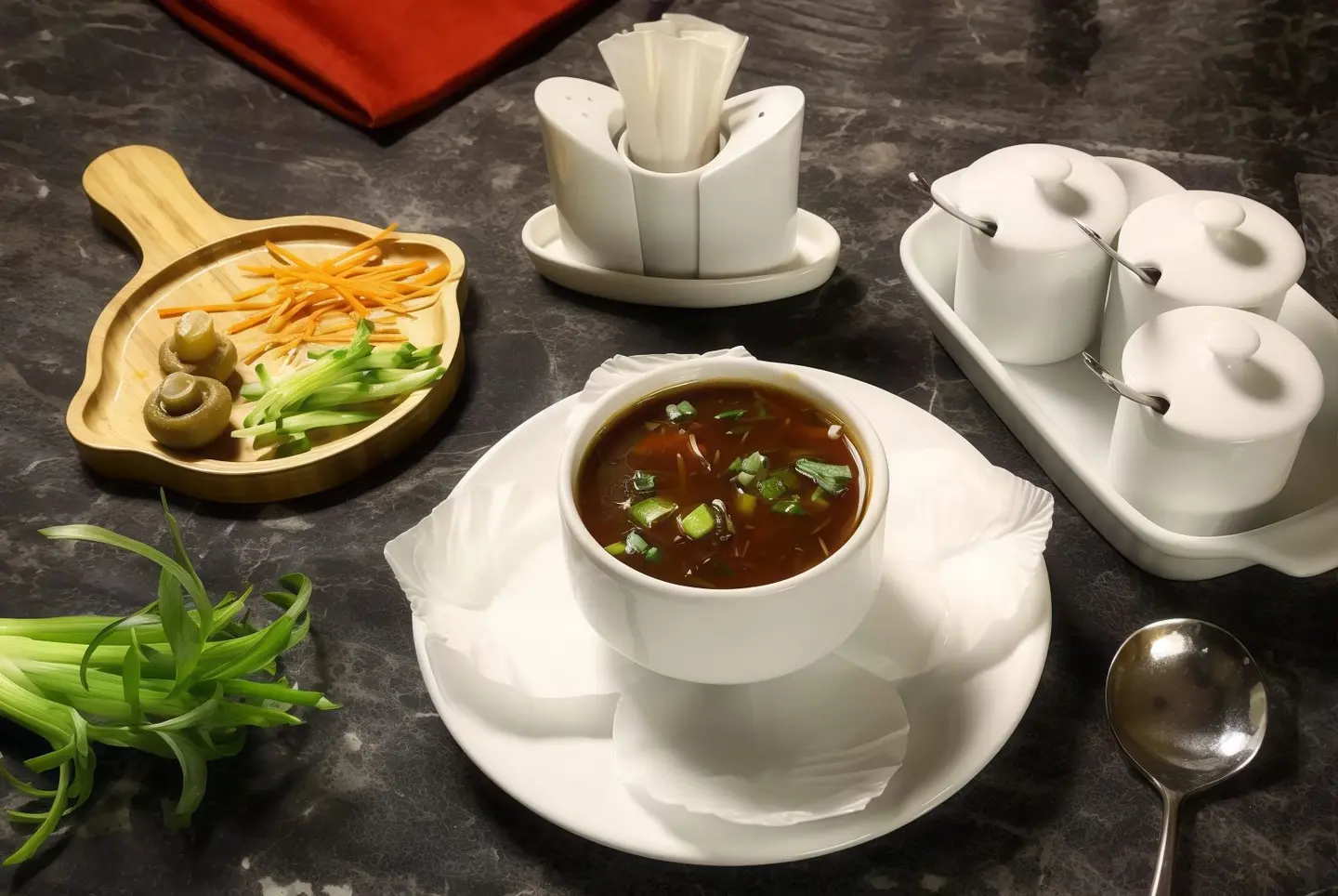 شوربة مانشو بالخضار