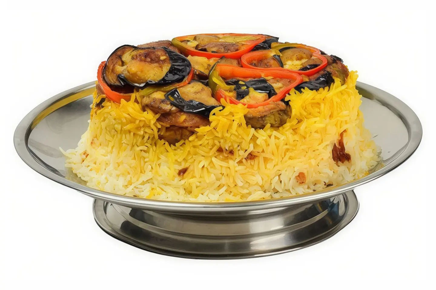نصف حبة دجاج مقلوبة