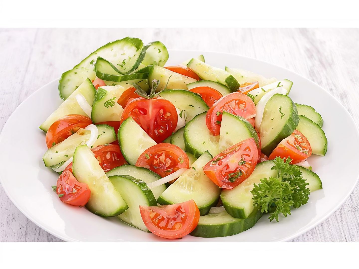 سلطة طماطم و خيار