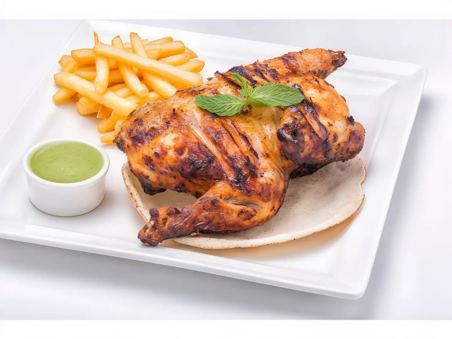 Half Charcoal Chicken Plain