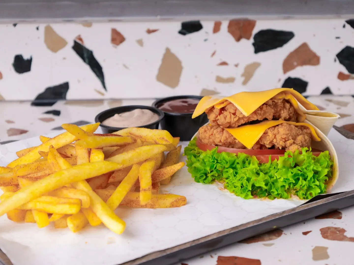 Classic Double Chicken Fillet Burger