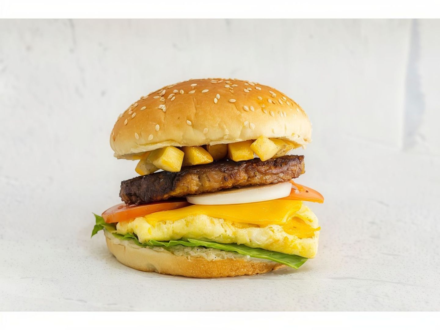 Aziz Burger With Egg