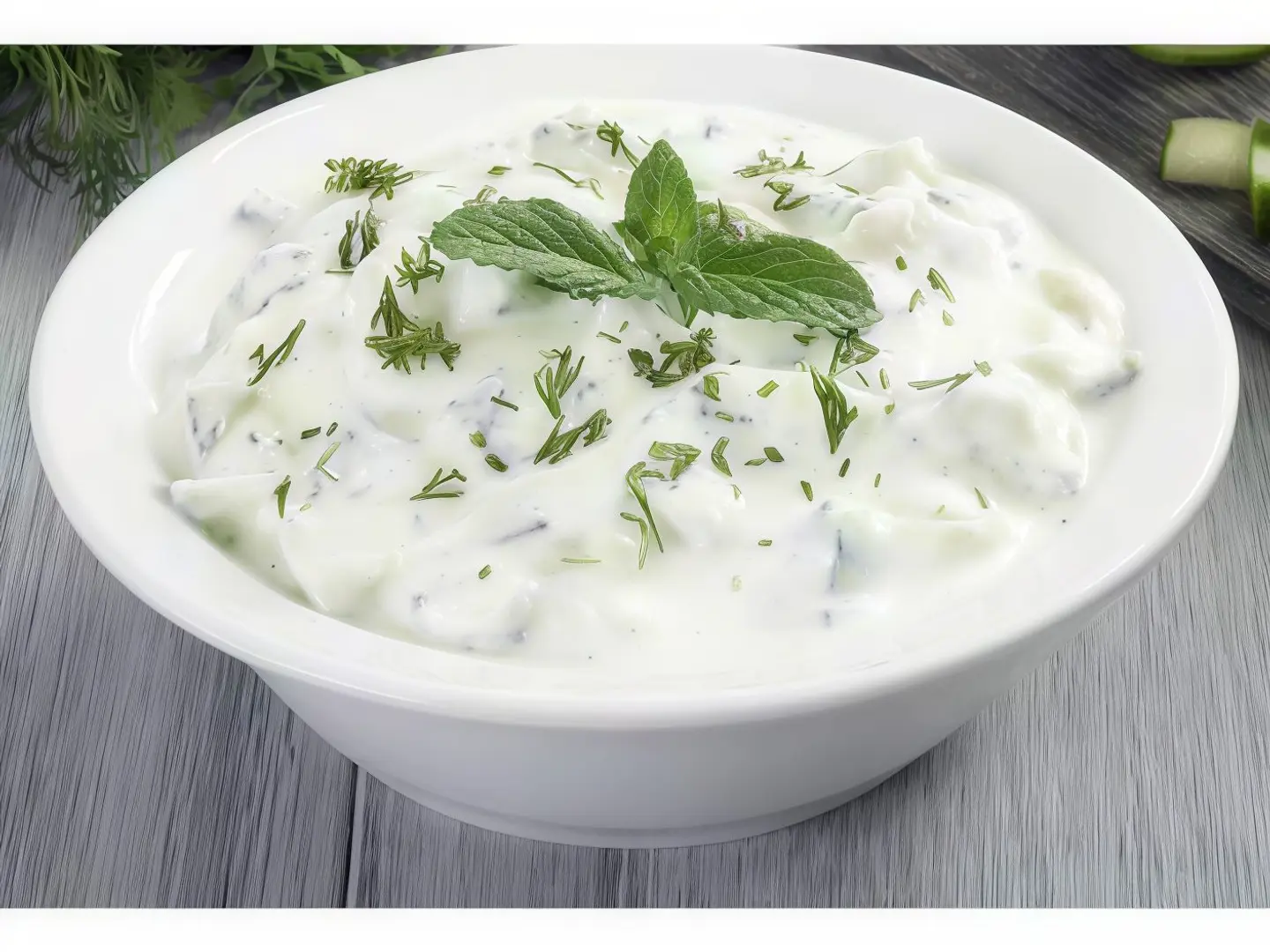 سلطة خيار باللبن