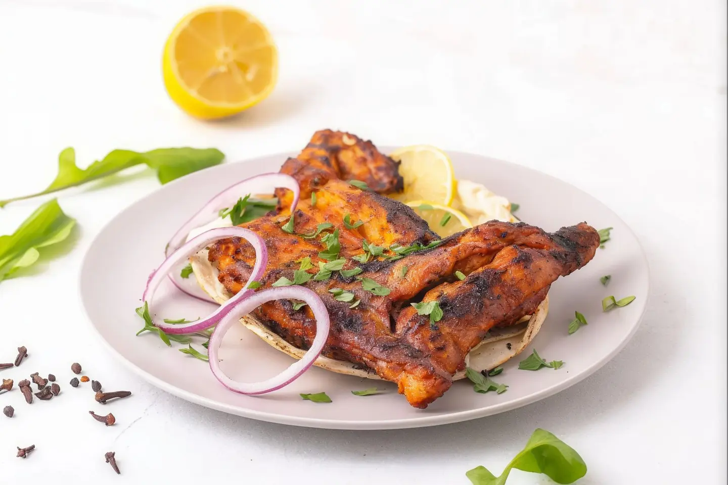 نص حبة على الفحم سادة