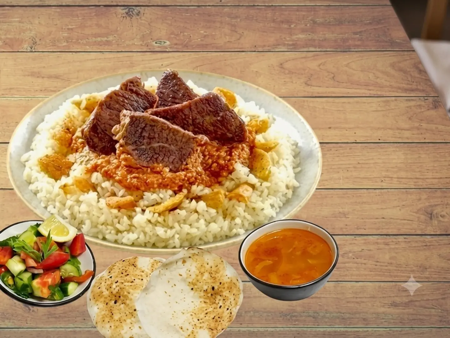 وجبة فتة لحمة