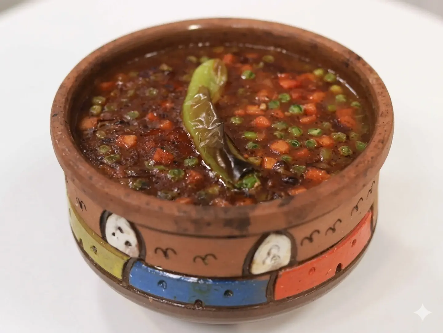 طبق خضار بسلة وجزر