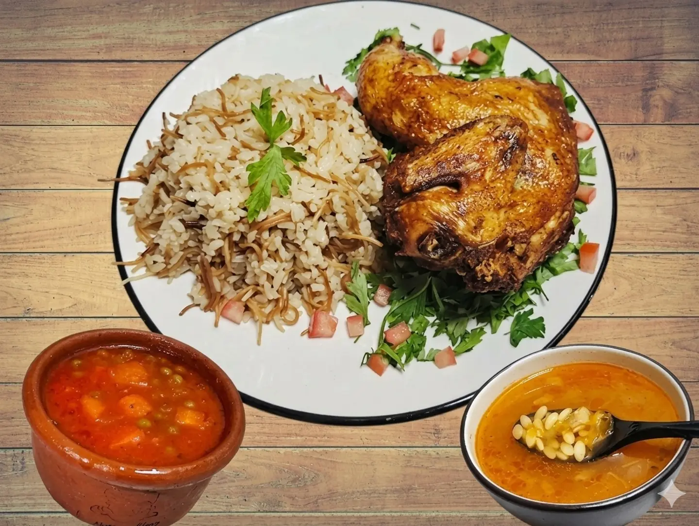 وجبة نص دجاج محمر