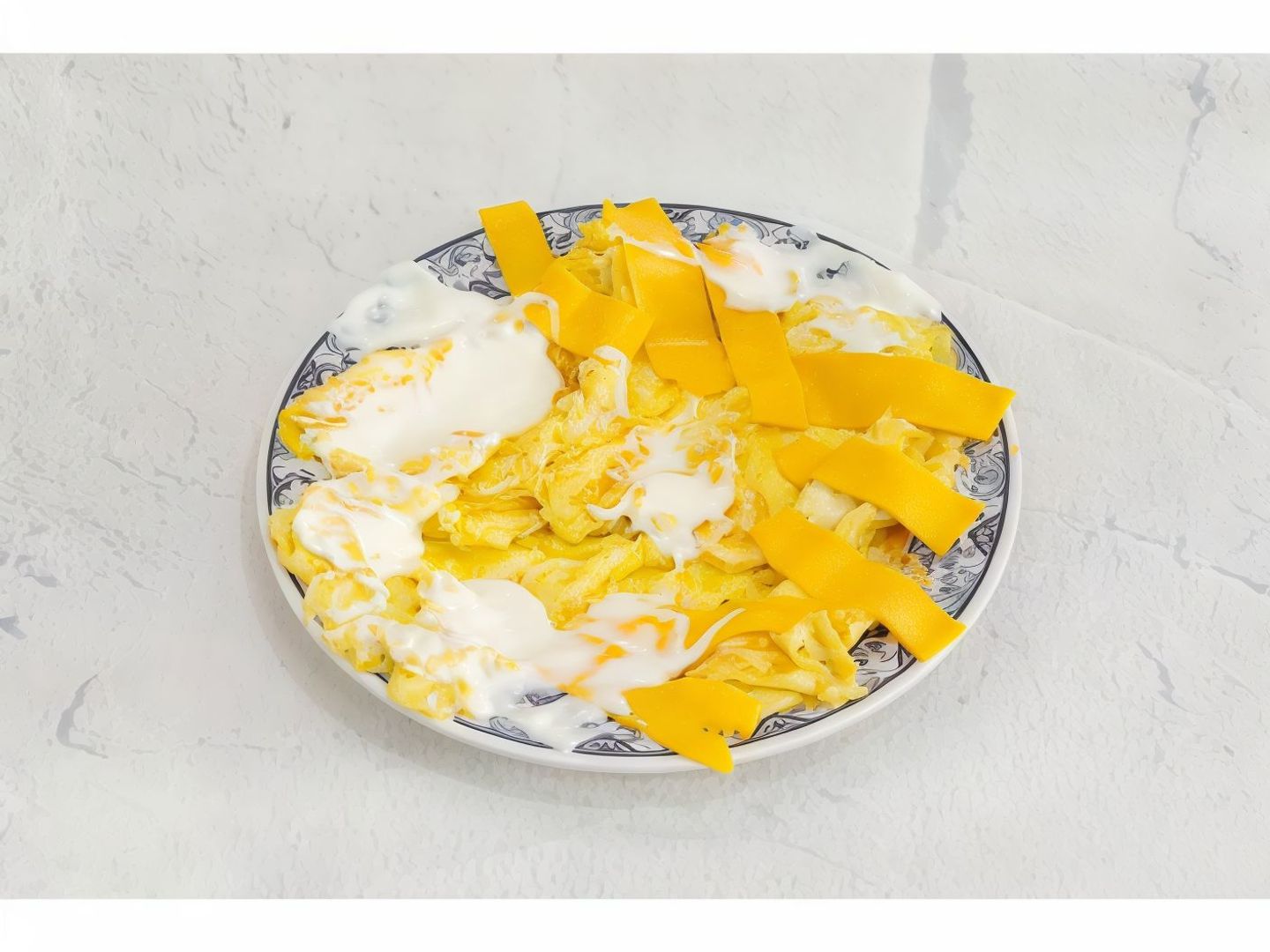 Fried Egg With Cheese Plate