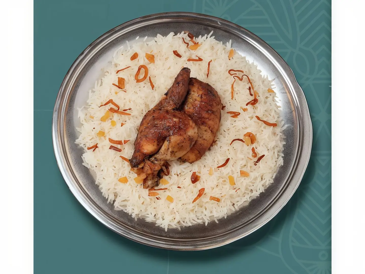Quarter Grilled Chicken With Rice