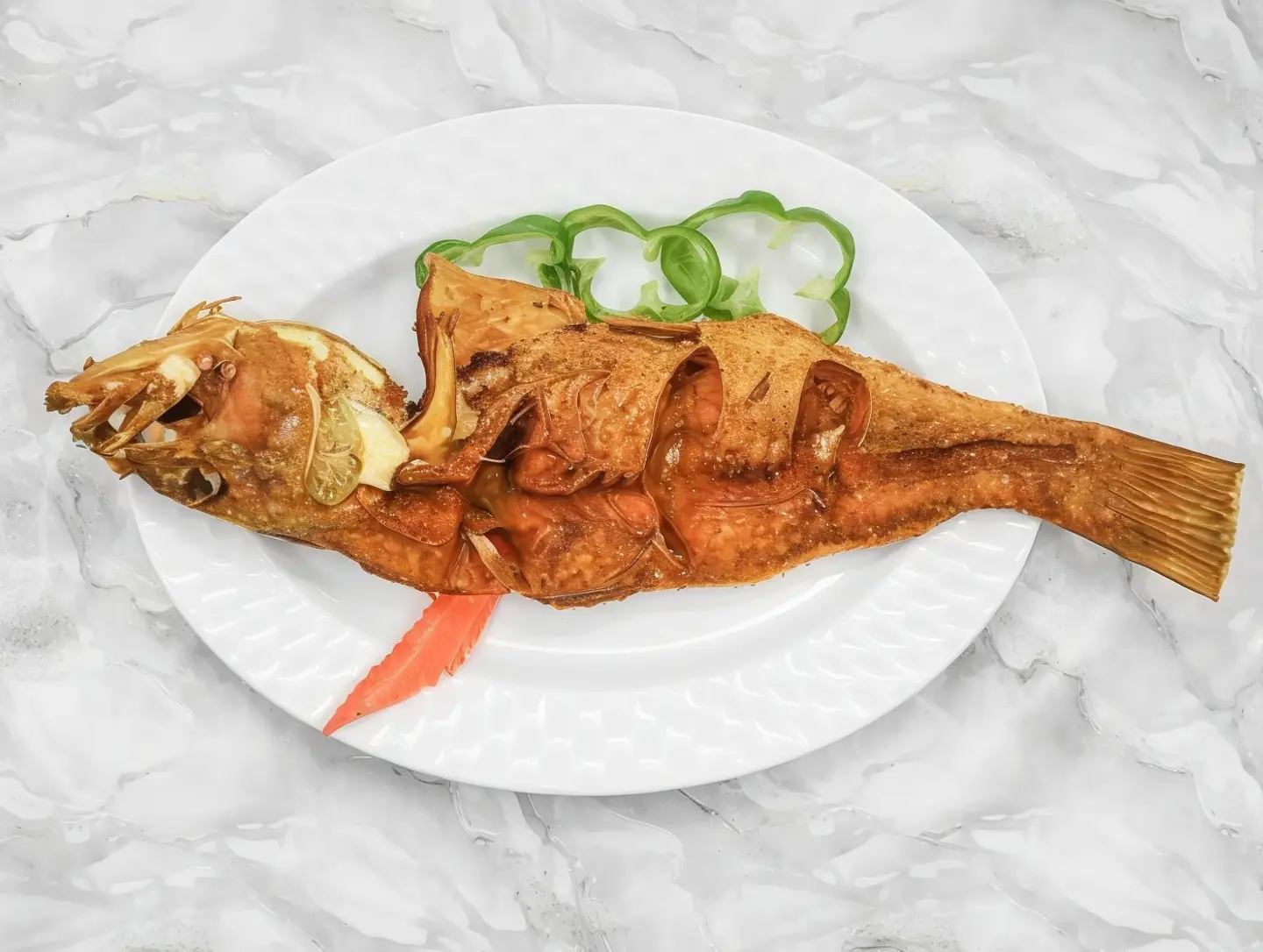 Fried Hamour Fish