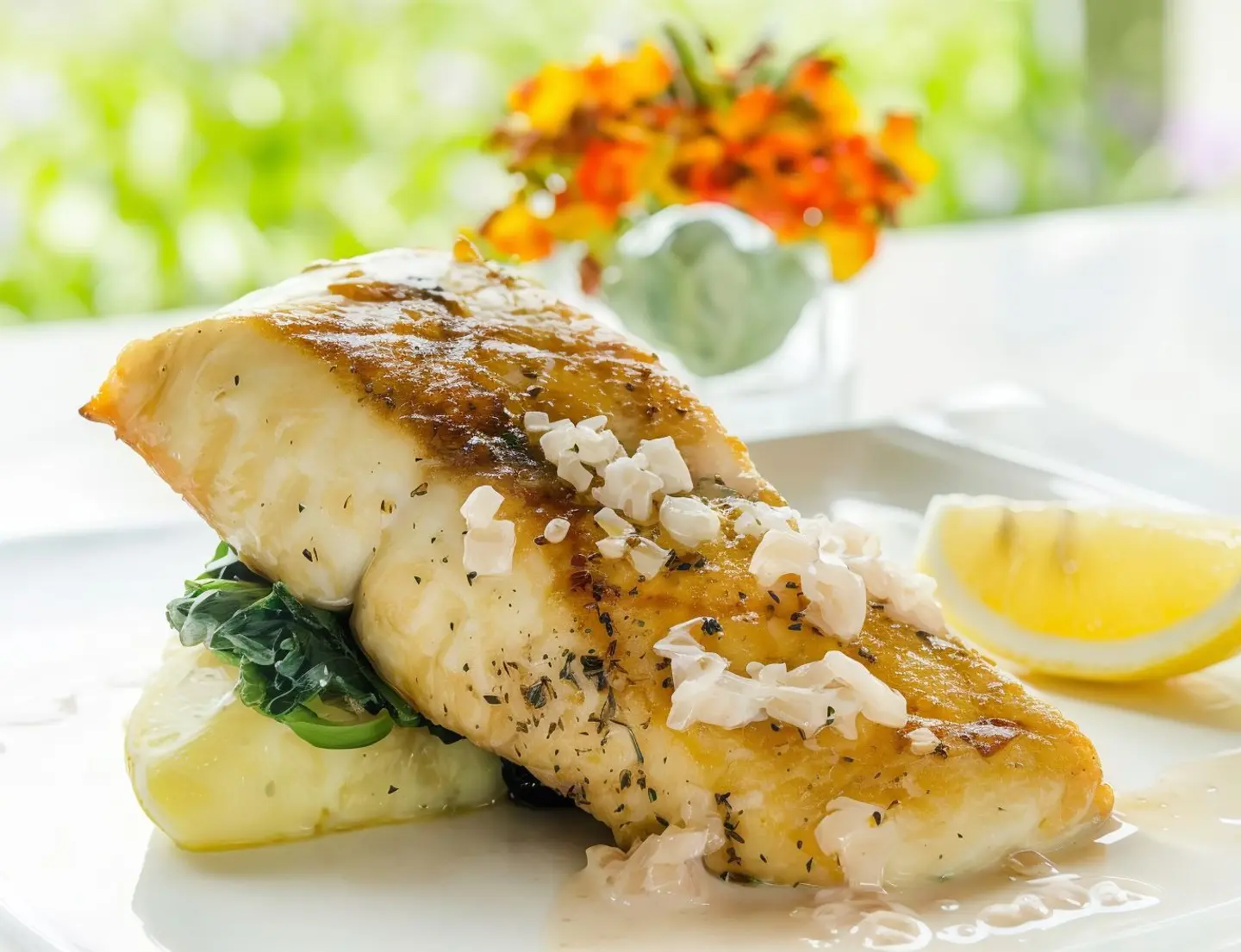 Fish Fillet With Oil And Lemon