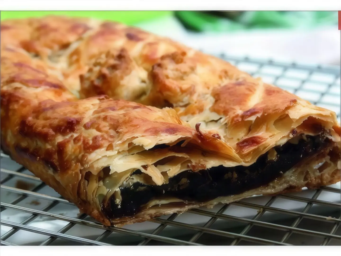 فطيرة تمـر وقشطه وسط