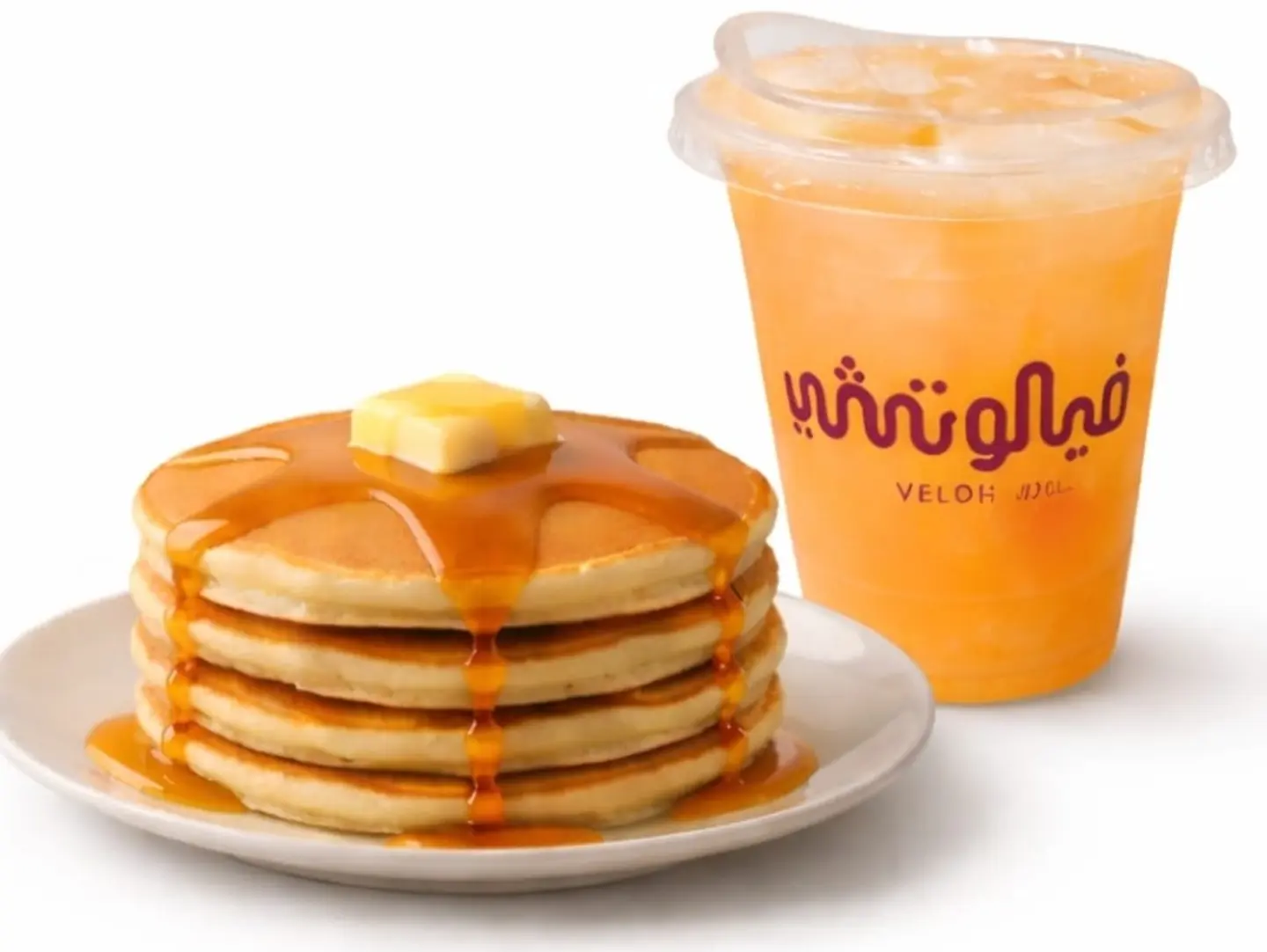 Classic Pancakes With Fresh Orange Juice