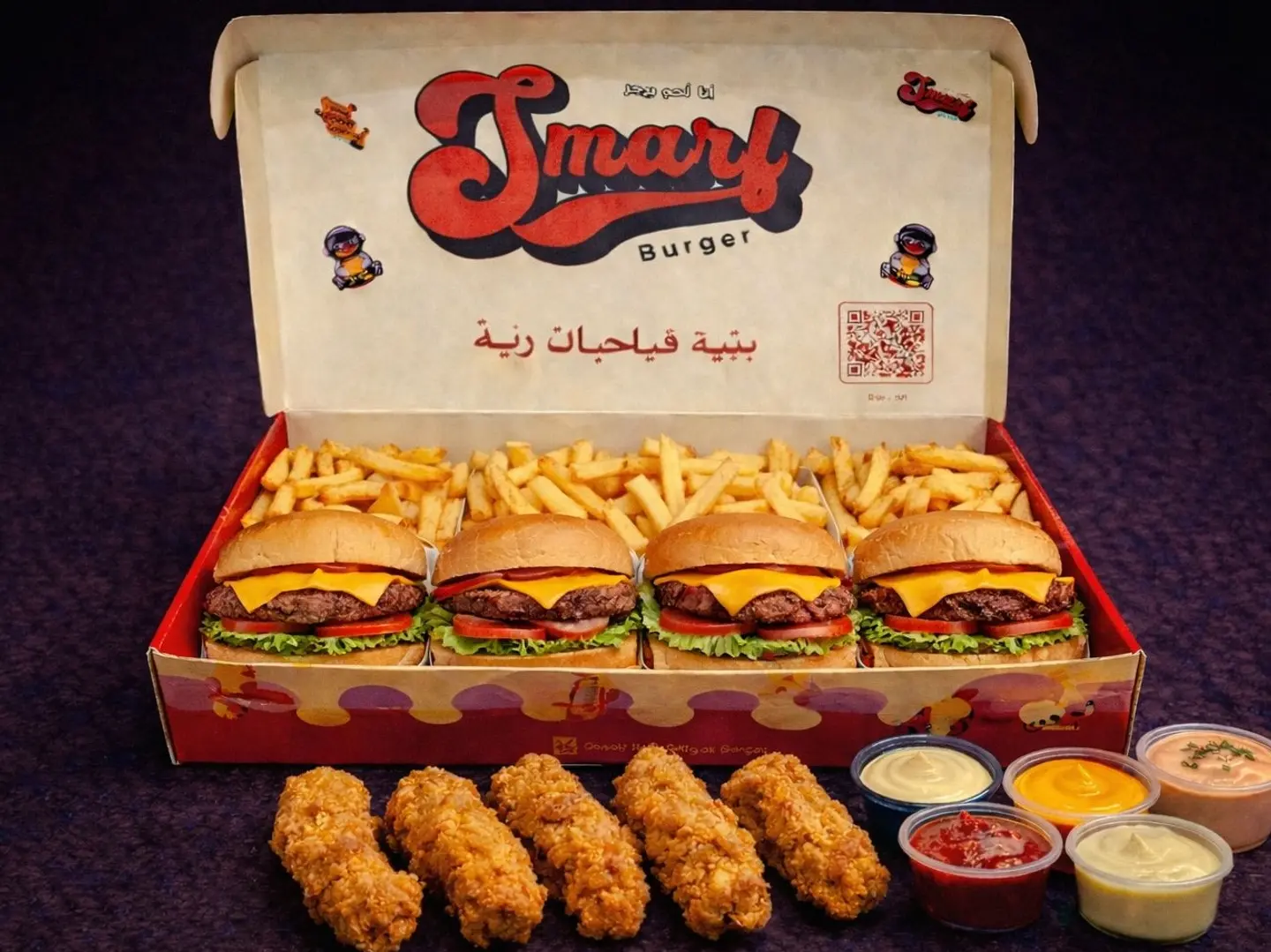 علبة برجر العائلة