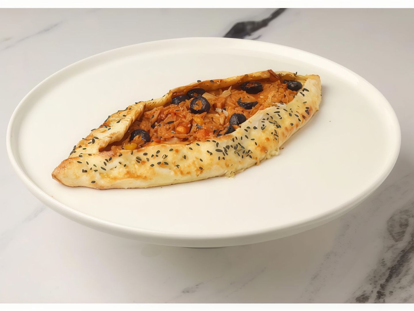 Manousheh With Tuna And Olives