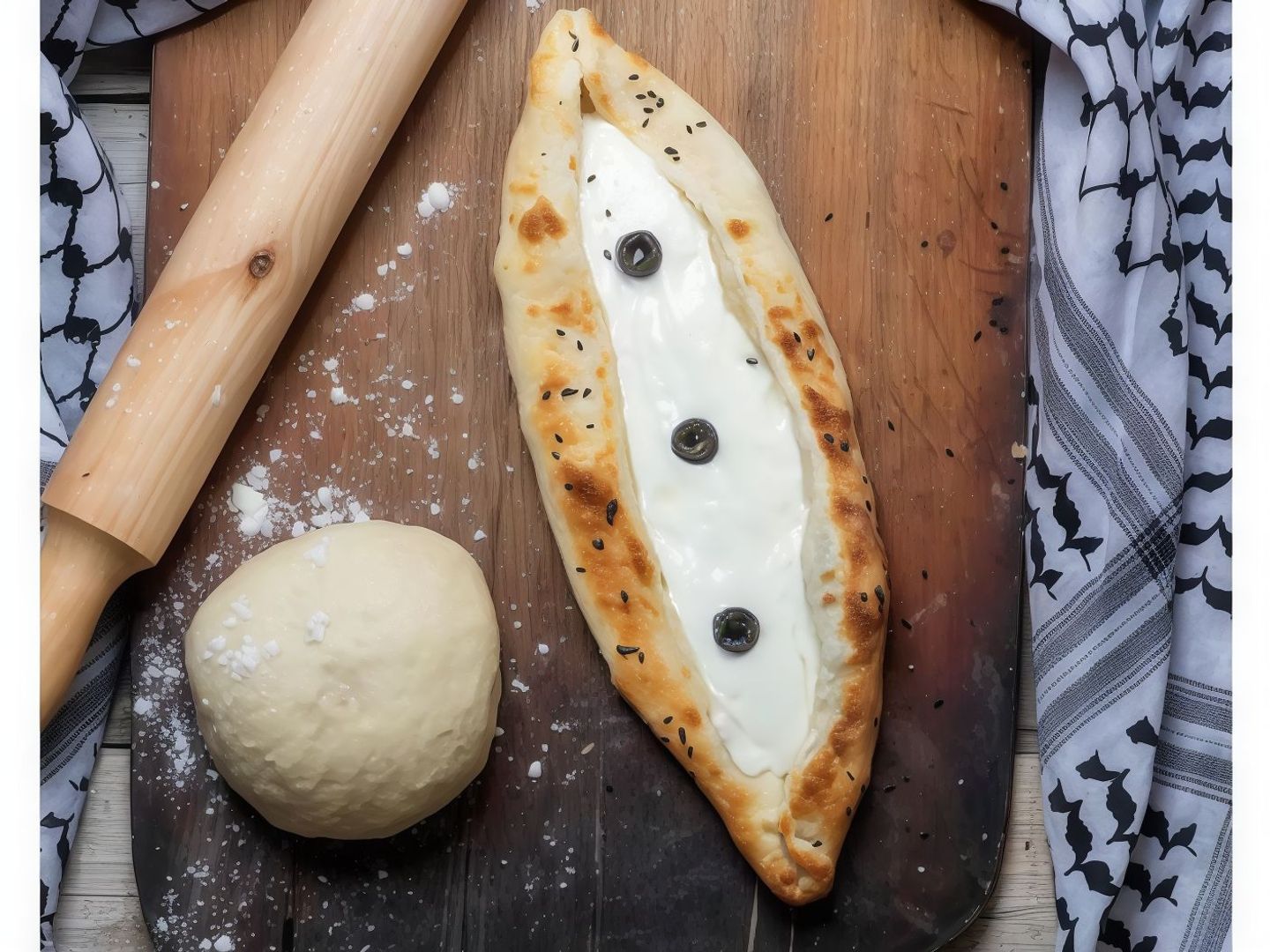 فطائر لبنة وزيتون