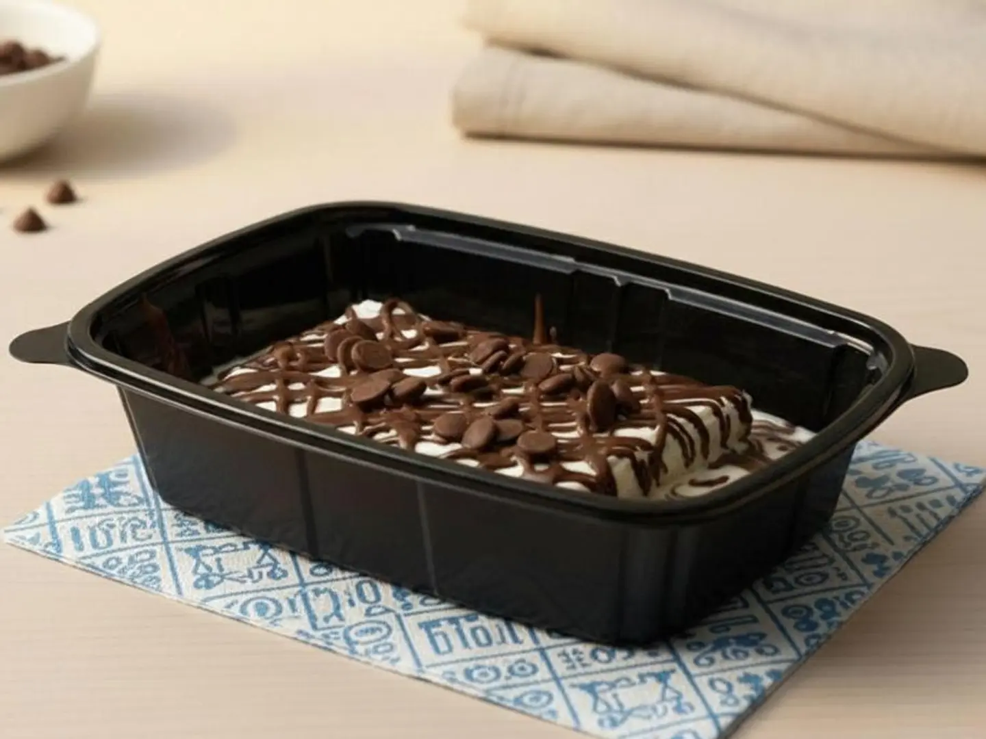 قشطوطة شيكولاته مع قطع الشيكولاتة