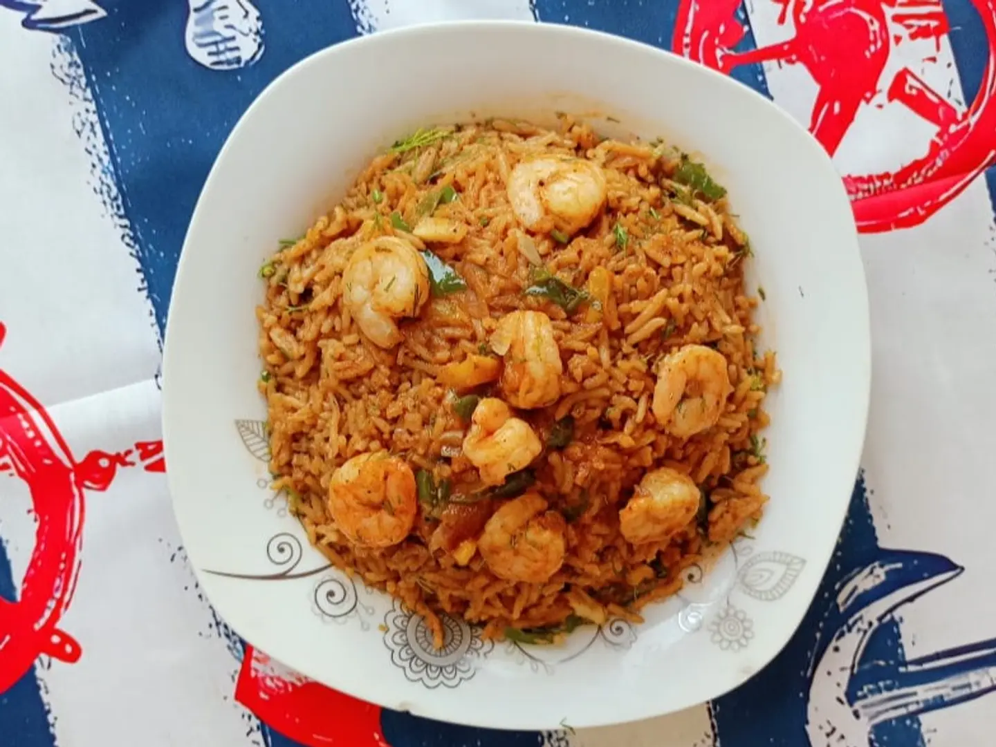 Rice With Shrimp Mixture
