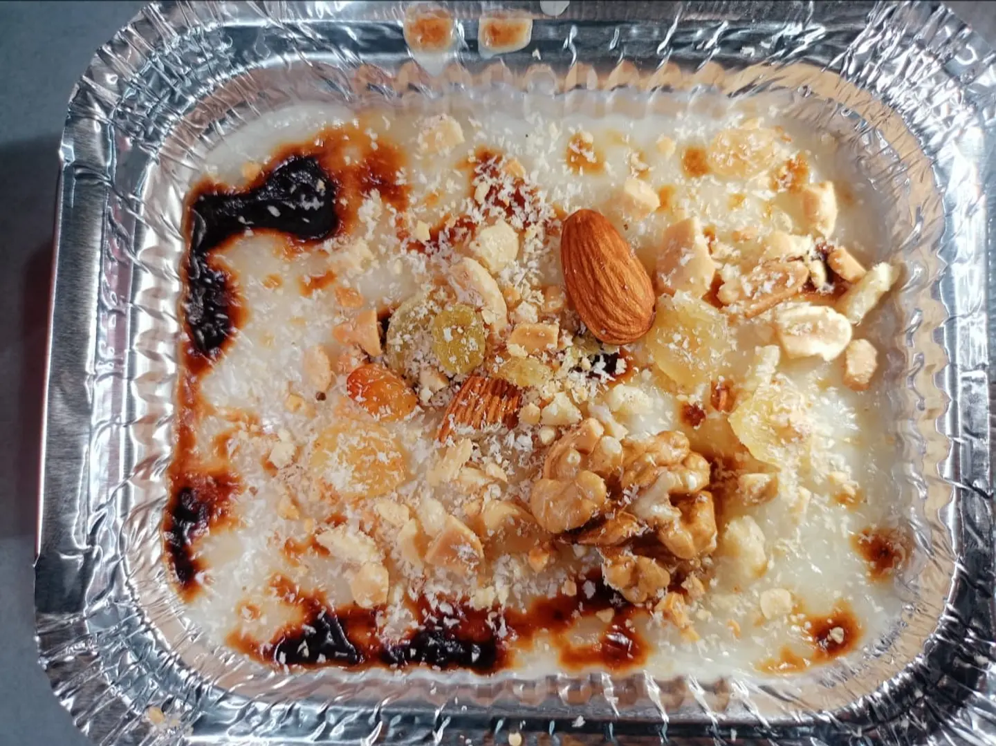 أرز بلبن فرن بالمكسرات