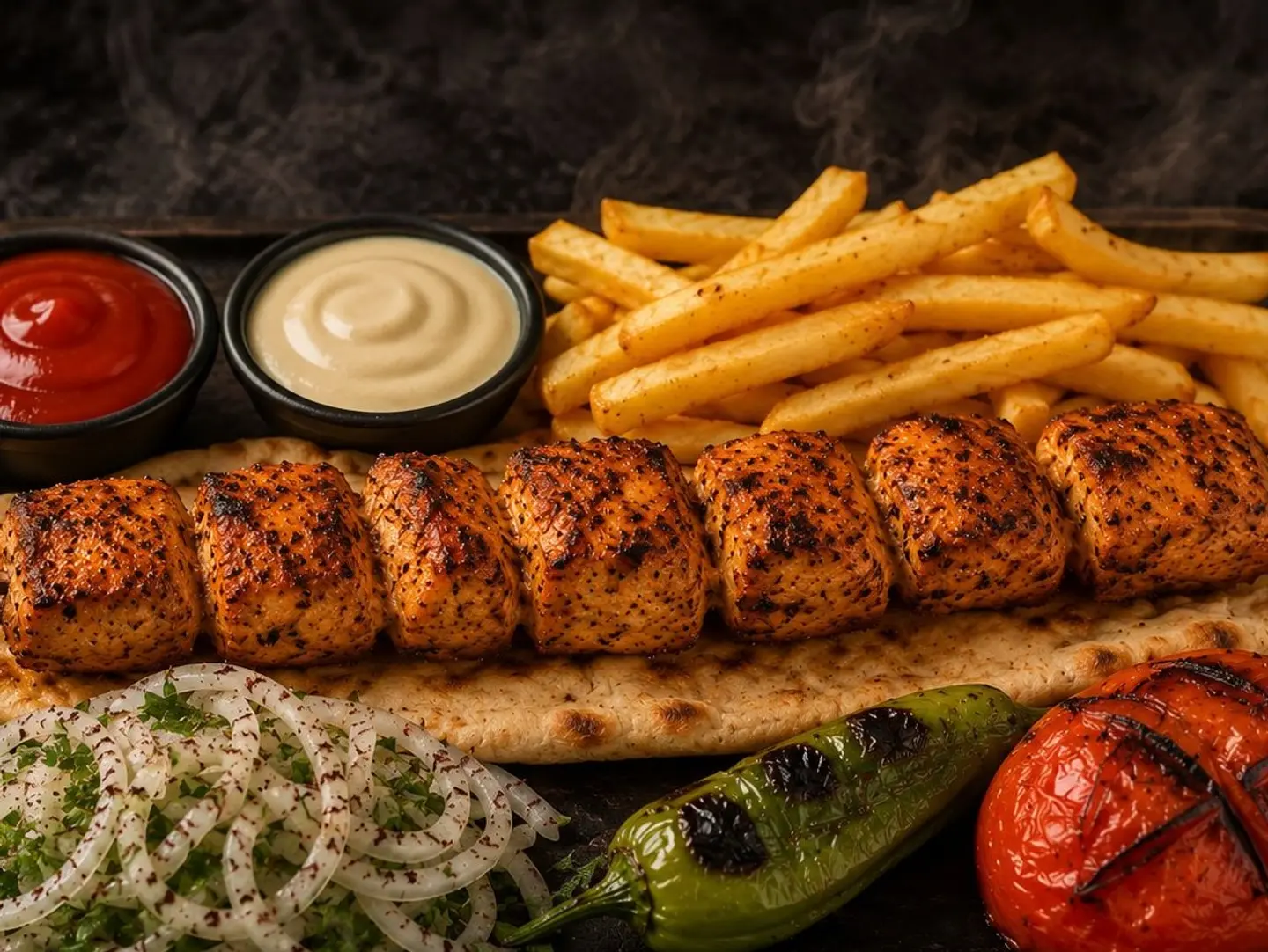 وجبة شيش الدجاج -